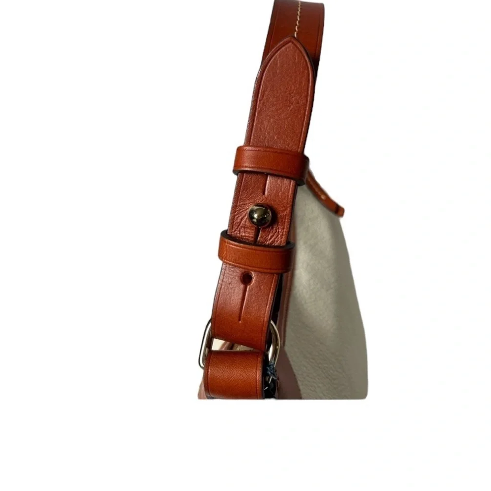 Dooney & Bourke Pebble Grain Leather Hobo Shoulder Bag Beige Brown NWT